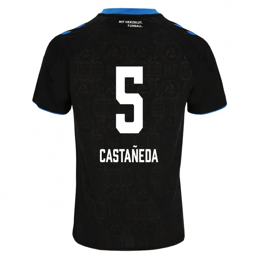 Danxen Kinder Santiago Castañeda #5 Schwarz Weiß Rot Heimtrikot Trikot 2026/27 T-Shirt