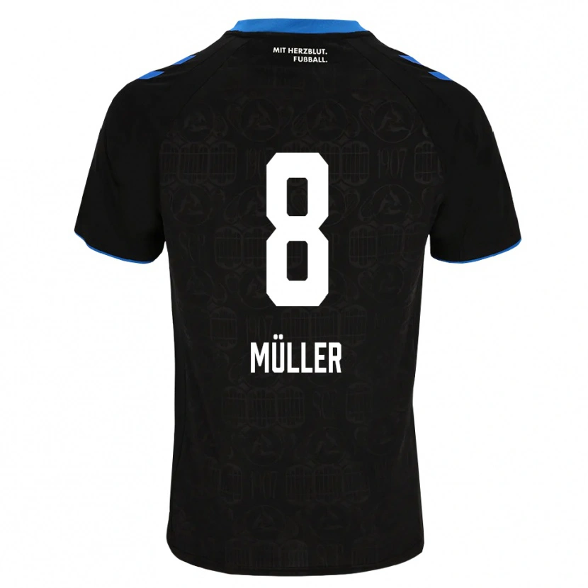 Danxen Kinder Carlos Müller #8 Schwarz Weiß Rot Heimtrikot Trikot 2026/27 T-Shirt