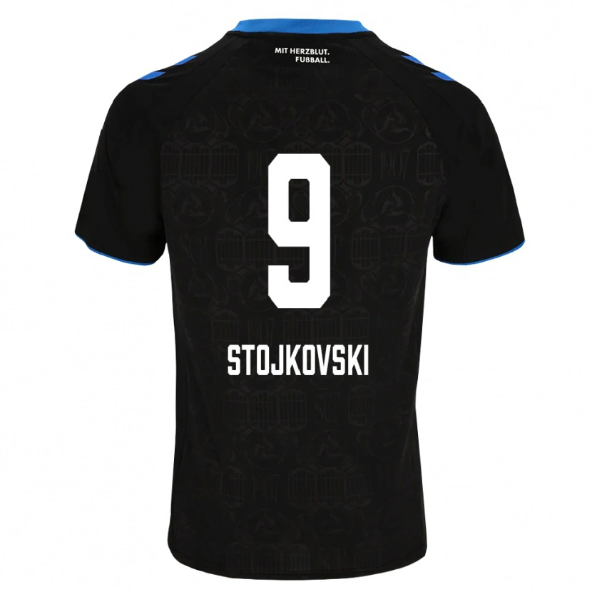 Danxen Kinder Jakov Stojkovski #9 Schwarz Weiß Rot Heimtrikot Trikot 2026/27 T-Shirt