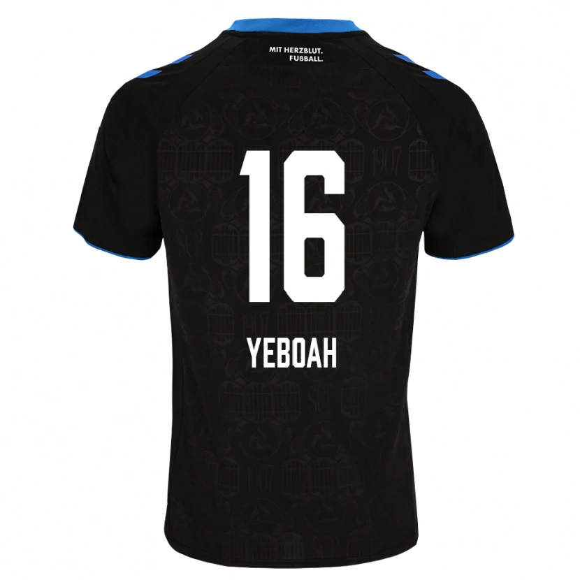 Danxen Kinder Isaaq Yeboah #16 Schwarz Weiß Rot Heimtrikot Trikot 2026/27 T-Shirt
