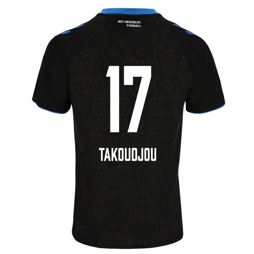Danxen Kinder Alan Takoudjou Somolinos #17 Schwarz Weiß Rot Heimtrikot Trikot 2026/27 T-Shirt