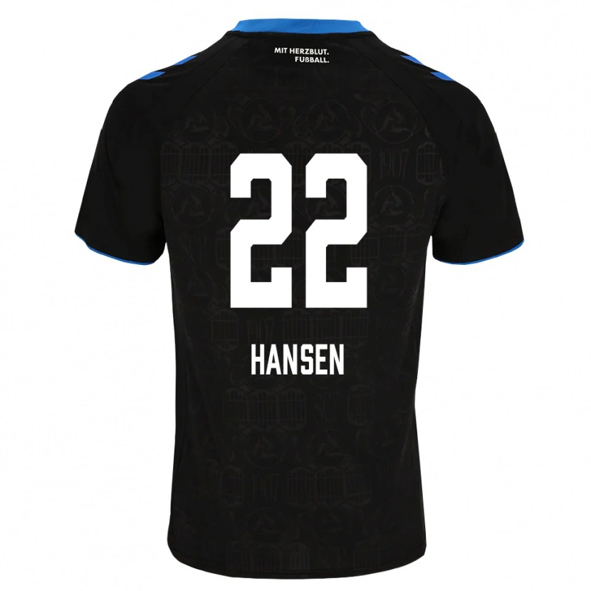 Danxen Kinder Mattes Hansen #22 Schwarz Weiß Rot Heimtrikot Trikot 2026/27 T-Shirt