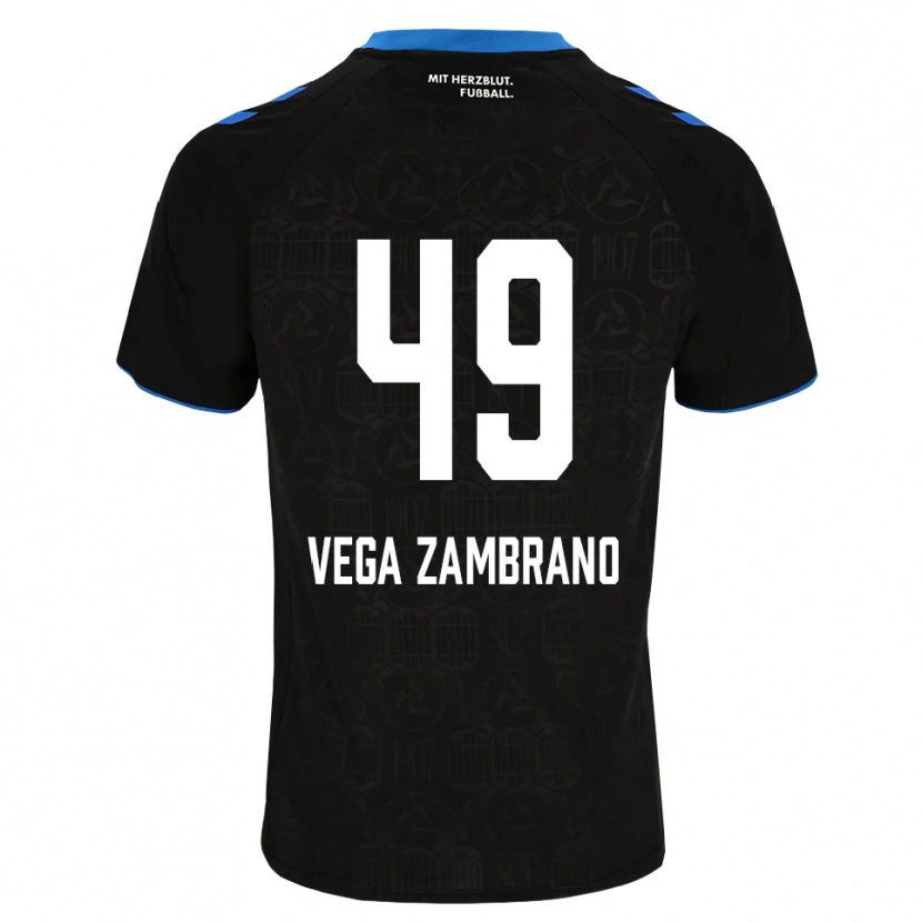 Danxen Kinder Joel Vega Zambrano #49 Schwarz Weiß Rot Heimtrikot Trikot 2026/27 T-Shirt