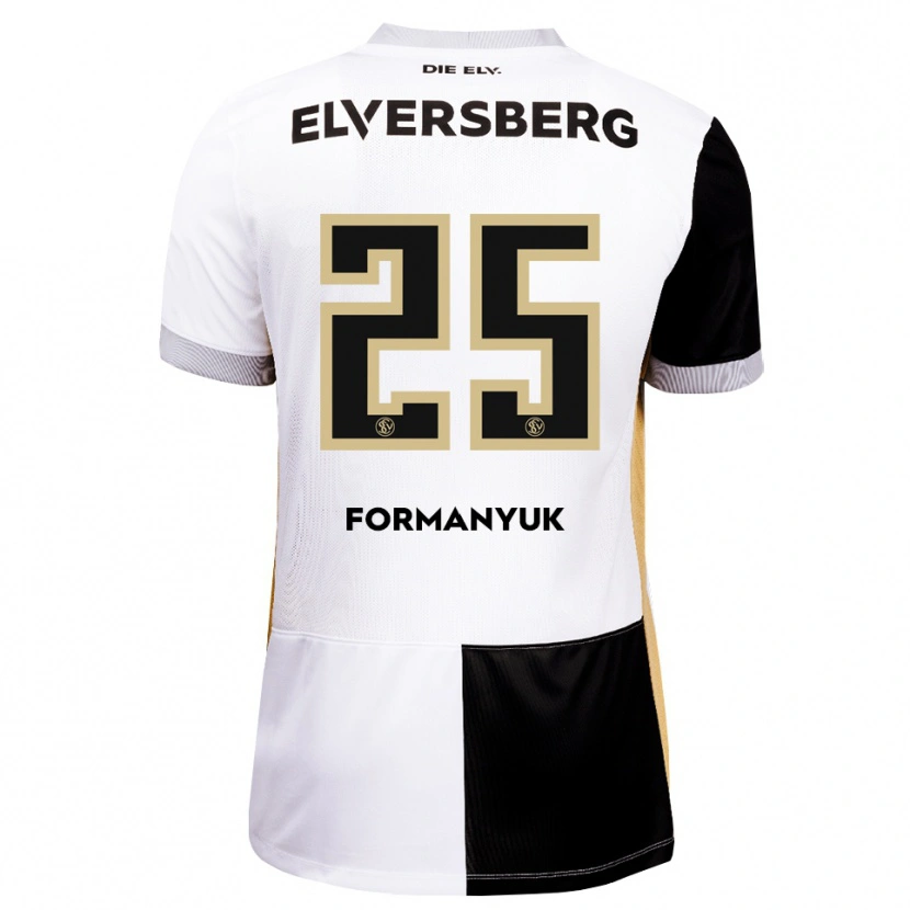 Danxen Kinder Oleksandr Formanyuk #25 Schwarz Weiß Braun Heimtrikot Trikot 2026/27 T-Shirt