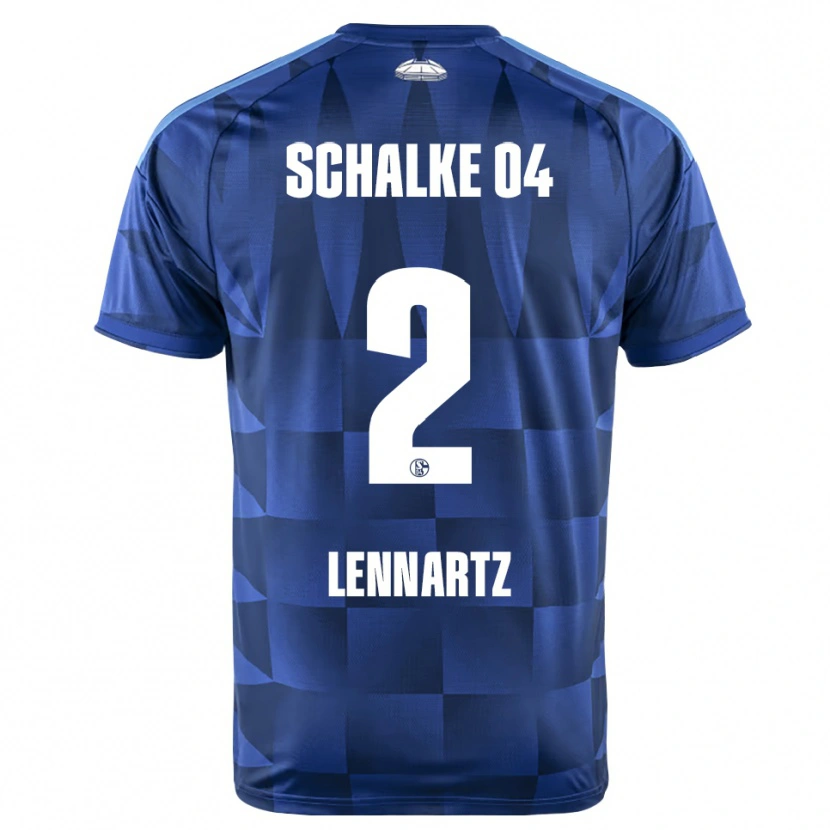 Danxen Kinder Max Lennartz #2 Dunkelblau Gelb Weiß Heimtrikot Trikot 2026/27 T-Shirt
