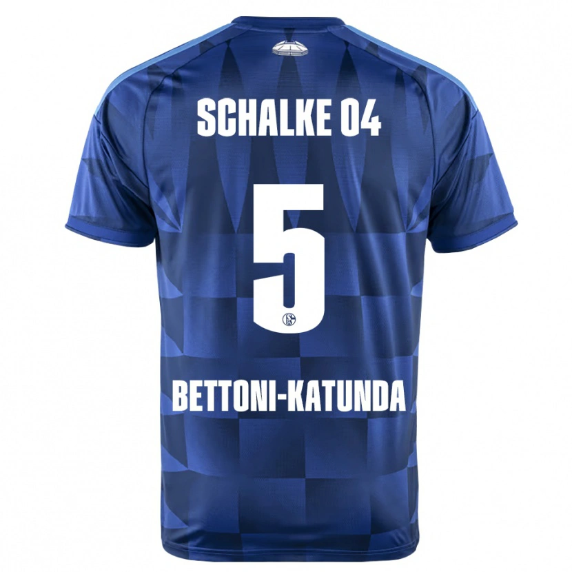 Danxen Kinder Claudio Bettoni-Katunda #5 Dunkelblau Gelb Weiß Heimtrikot Trikot 2026/27 T-Shirt