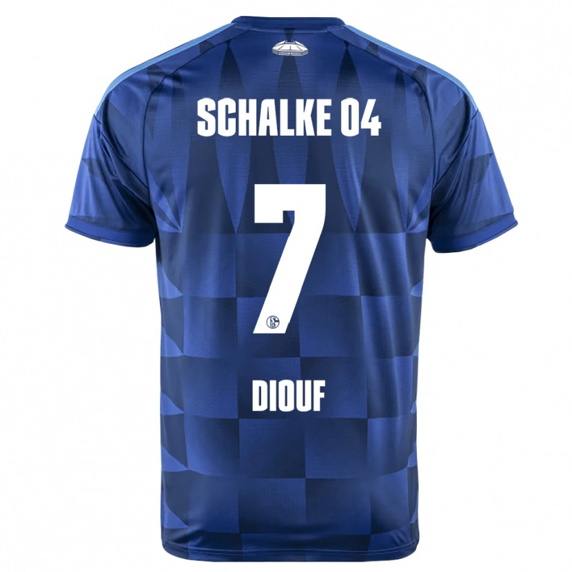 Danxen Kinder Salif Diouf #7 Dunkelblau Gelb Weiß Heimtrikot Trikot 2026/27 T-Shirt