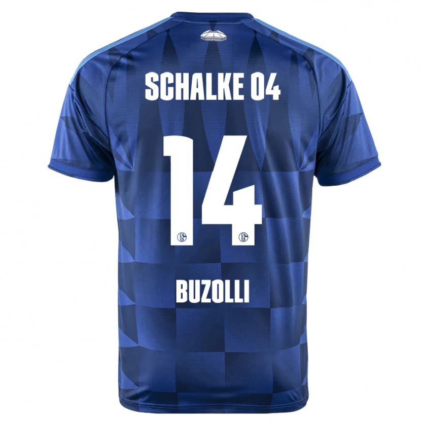 Danxen Kinder Andri Buzolli #14 Dunkelblau Gelb Weiß Heimtrikot Trikot 2026/27 T-Shirt