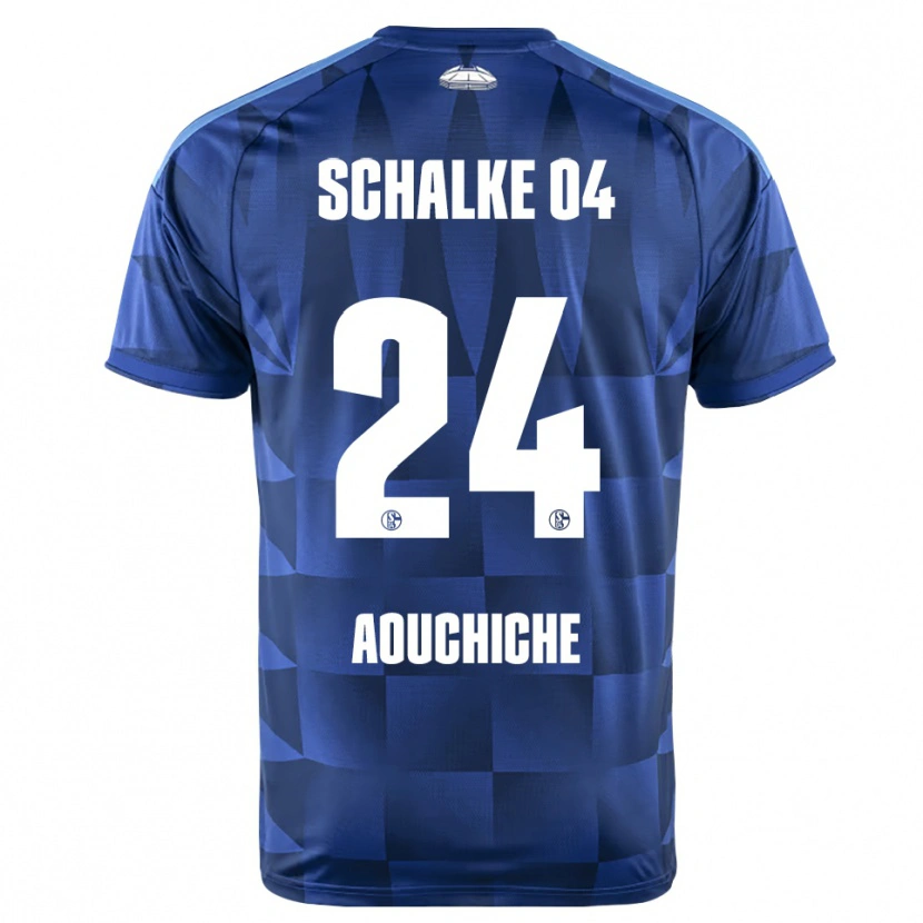 Danxen Kinder Adil Aouchiche #24 Dunkelblau Gelb Weiß Heimtrikot Trikot 2026/27 T-Shirt
