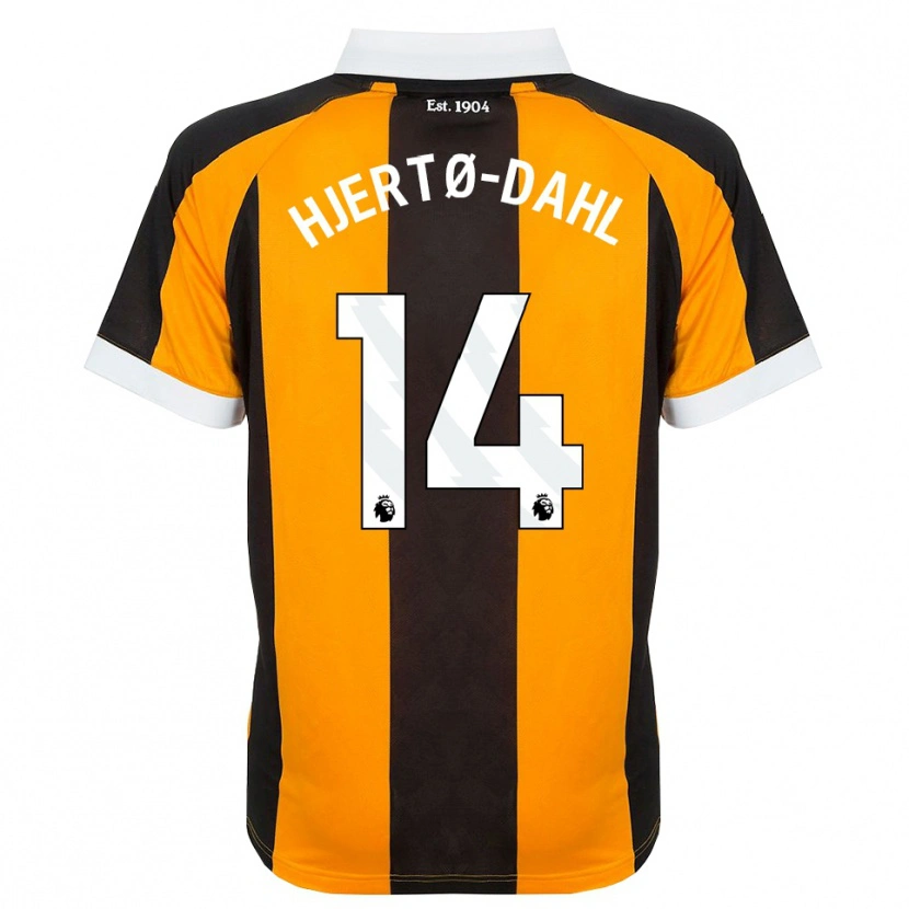 Danxen Kinder Jens Hjertø-Dahl #14 Orange Schwarz Weiß Heimtrikot Trikot 2026/27 T-Shirt