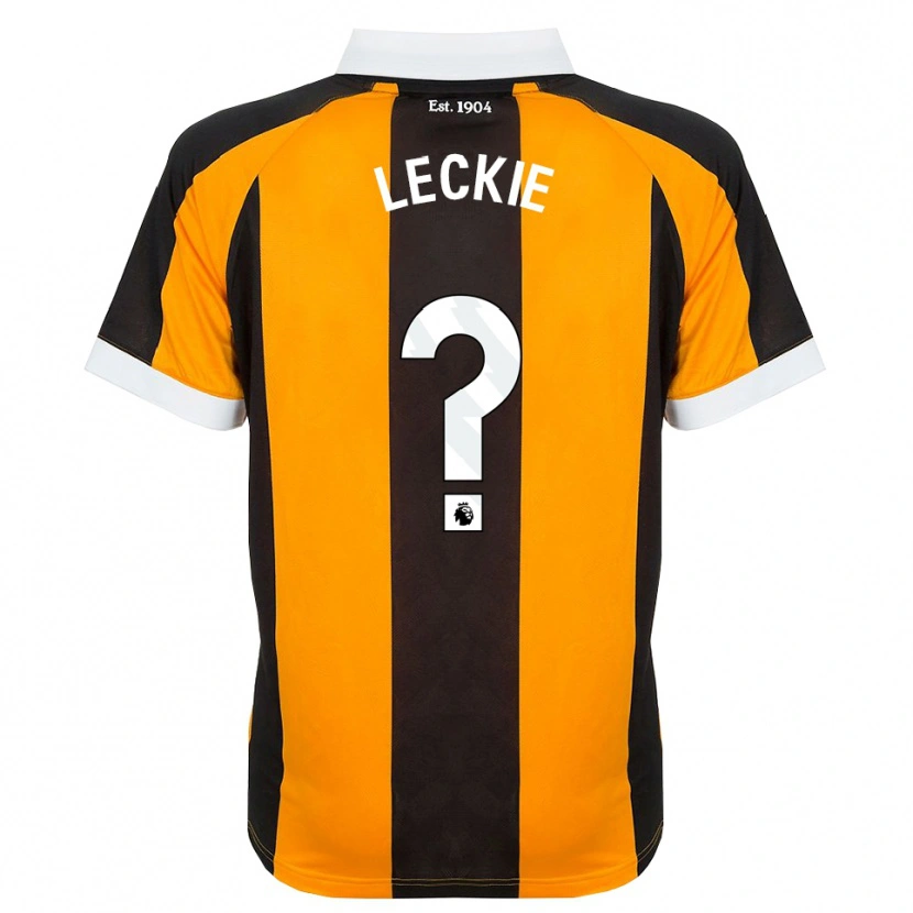 Danxen Kinder Jack Leckie #0 Orange Schwarz Weiß Heimtrikot Trikot 2026/27 T-Shirt