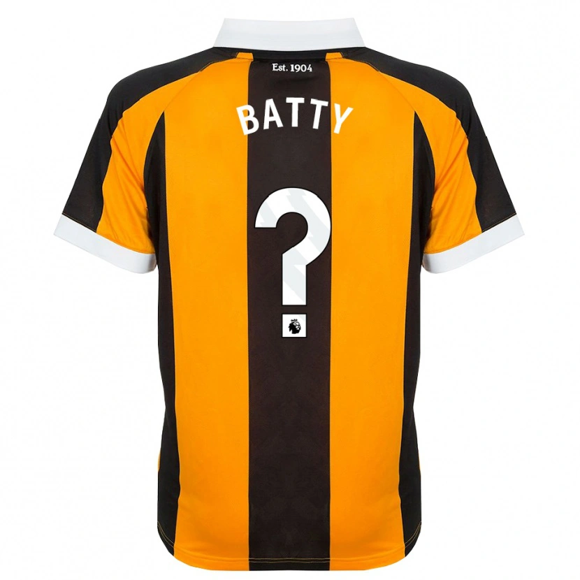 Danxen Kinder Joe Batty #0 Orange Schwarz Weiß Heimtrikot Trikot 2026/27 T-Shirt