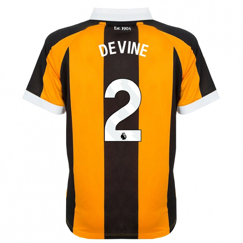 Danxen Kinder Ed Devine #2 Orange Schwarz Weiß Heimtrikot Trikot 2026/27 T-Shirt