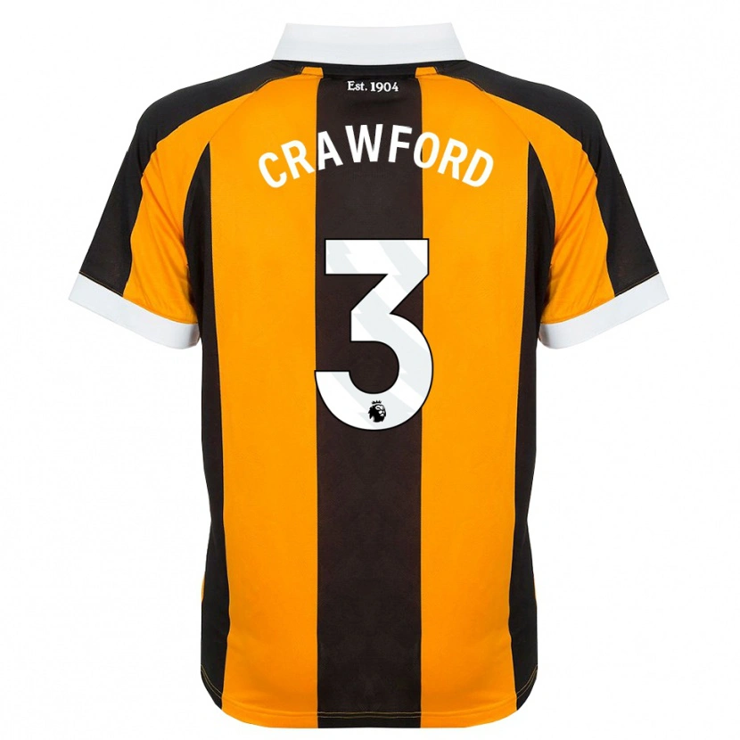 Danxen Kinder Jude Crawford #3 Orange Schwarz Weiß Heimtrikot Trikot 2026/27 T-Shirt