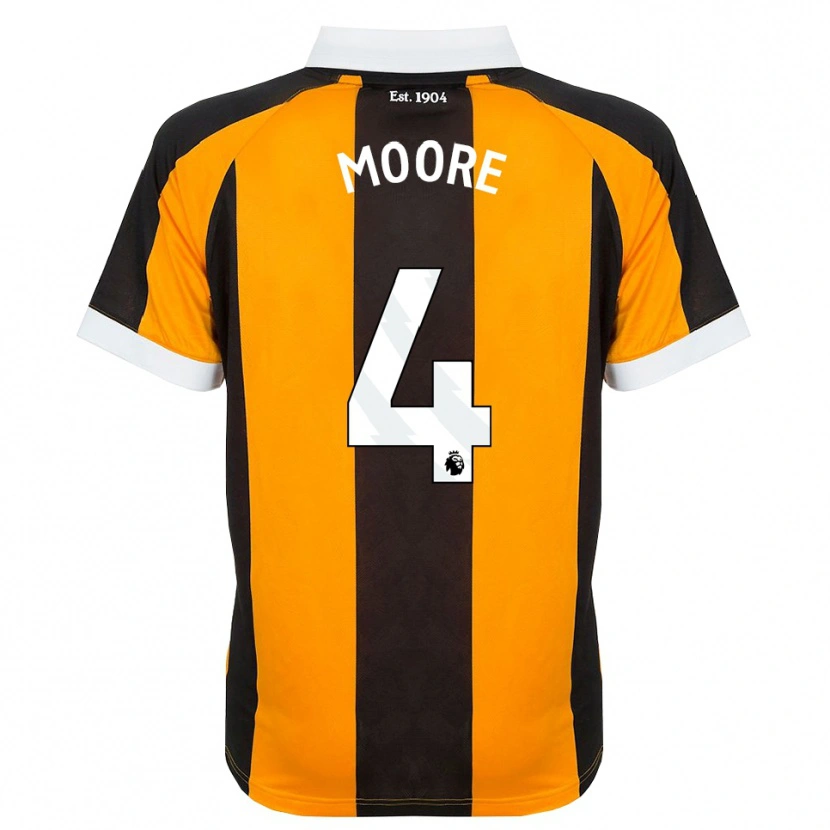 Danxen Kinder Bobby Moore #4 Orange Schwarz Weiß Heimtrikot Trikot 2026/27 T-Shirt
