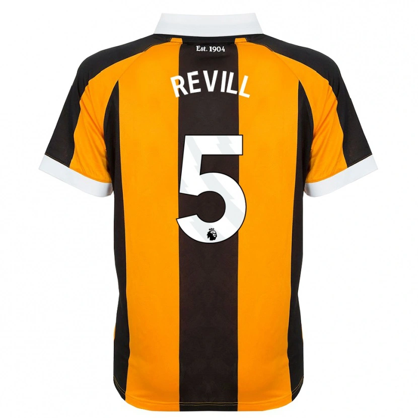 Danxen Kinder Harry Revill #5 Orange Schwarz Weiß Heimtrikot Trikot 2026/27 T-Shirt