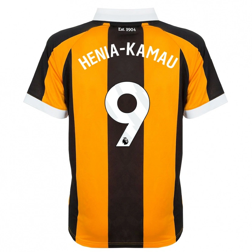 Danxen Kinder Sammy Henia-Kamau #9 Orange Schwarz Weiß Heimtrikot Trikot 2026/27 T-Shirt