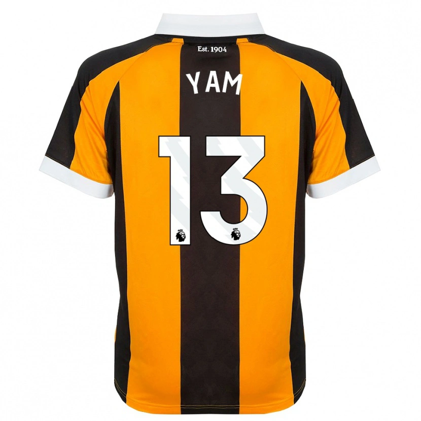 Danxen Kinder Callum Yam #13 Orange Schwarz Weiß Heimtrikot Trikot 2026/27 T-Shirt