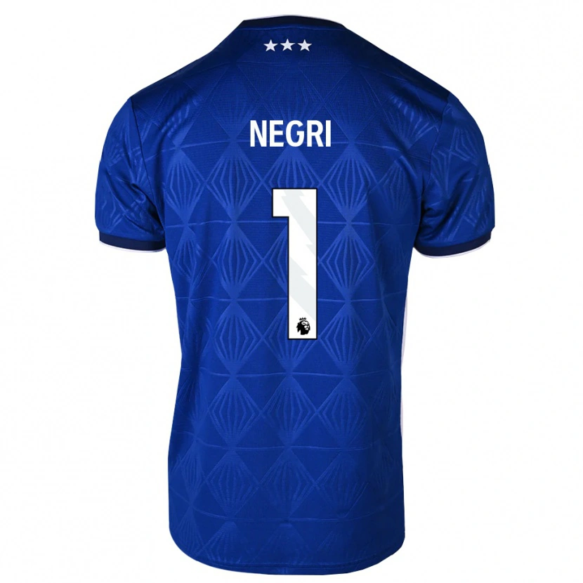 Danxen Kinder Natalia Negri #1 Mittelblau Weiß Rot Heimtrikot Trikot 2026/27 T-Shirt
