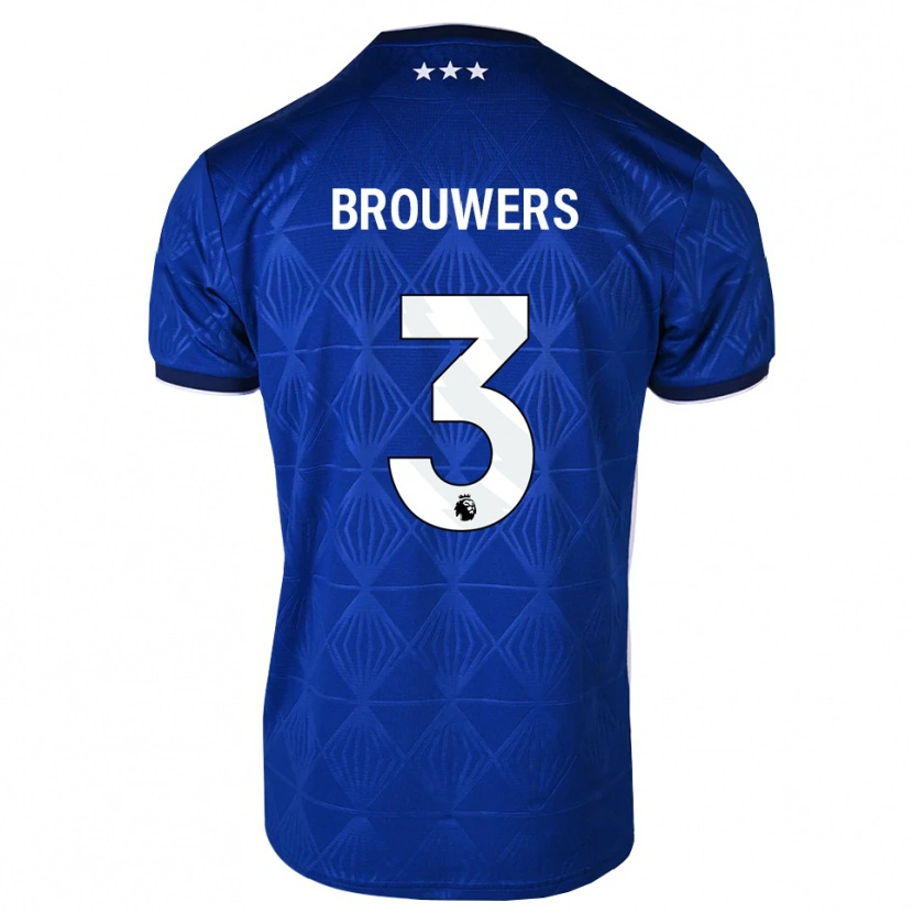 Danxen Kinder Steve Brouwers #3 Mittelblau Weiß Rot Heimtrikot Trikot 2026/27 T-Shirt
