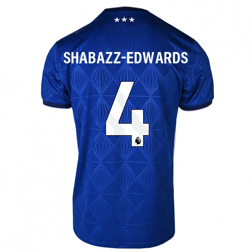 Danxen Kinder Walker Shabazz-Edwards #4 Mittelblau Weiß Rot Heimtrikot Trikot 2026/27 T-Shirt