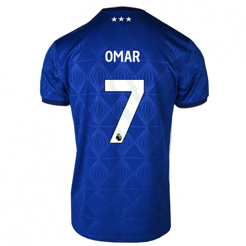 Danxen Kinder Ahmed Omar #7 Mittelblau Weiß Rot Heimtrikot Trikot 2026/27 T-Shirt