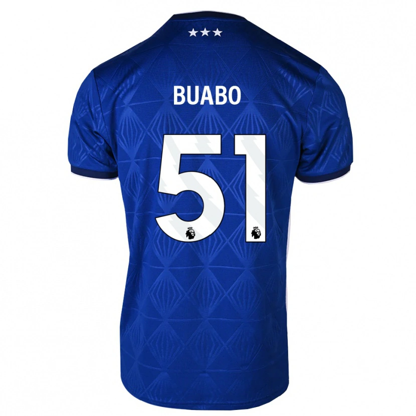 Danxen Kinder Gerrard Buabo #51 Mittelblau Weiß Rot Heimtrikot Trikot 2026/27 T-Shirt