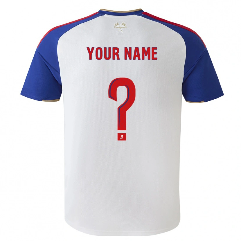 Danxen Kinder Ihren Namen #0 Königsblau Rot Weiß Heimtrikot Trikot 2026/27 T-Shirt