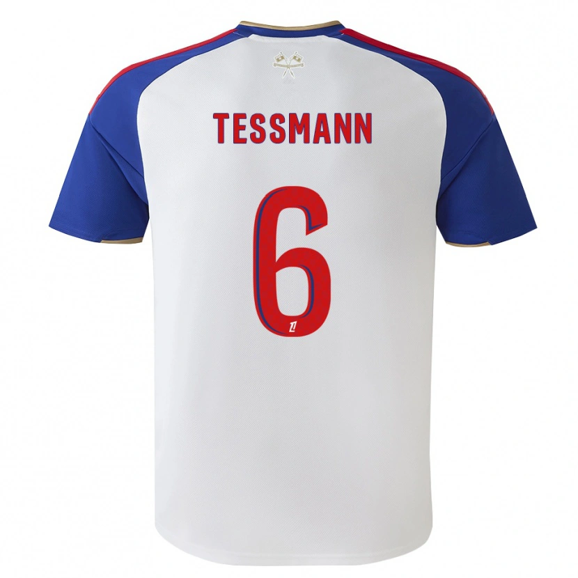 Danxen Kinder Tanner Tessmann #6 Königsblau Rot Weiß Heimtrikot Trikot 2026/27 T-Shirt