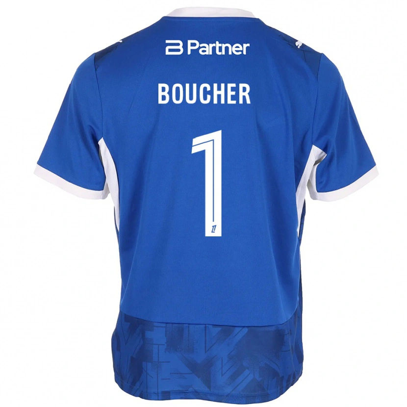 Danxen Kinder Zacharie Boucher #1 Mittelblau Weiß Heimtrikot Trikot 2026/27 T-Shirt