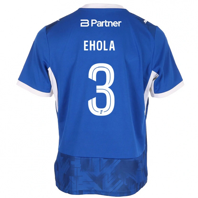 Danxen Kinder Ange Ehola #3 Mittelblau Weiß Heimtrikot Trikot 2026/27 T-Shirt