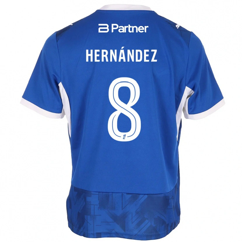 Danxen Kinder Pablo Hernandez #8 Mittelblau Weiß Heimtrikot Trikot 2026/27 T-Shirt