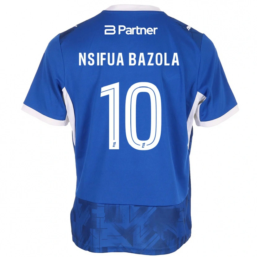 Danxen Kinder Preston Nsifua Bazola #10 Mittelblau Weiß Heimtrikot Trikot 2026/27 T-Shirt