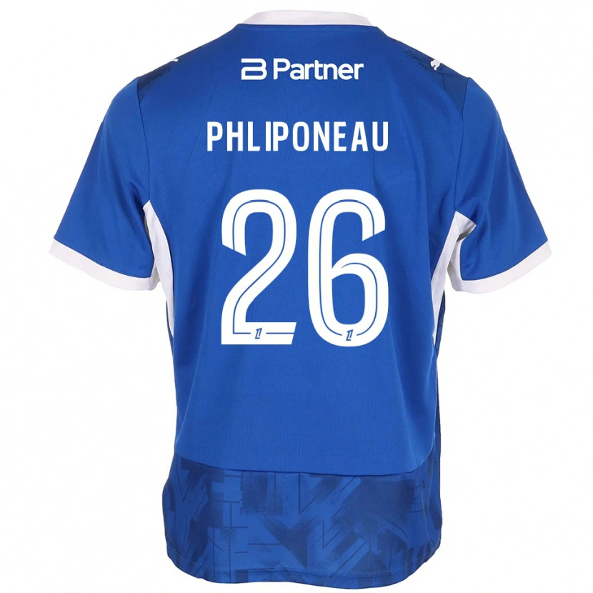 Danxen Kinder Alexandre Phliponeau #26 Mittelblau Weiß Heimtrikot Trikot 2026/27 T-Shirt