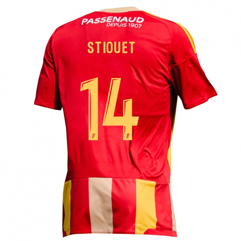 Danxen Kinder Ayoub Stiouet #14 Rot Gelb Grün Heimtrikot Trikot 2026/27 T-Shirt