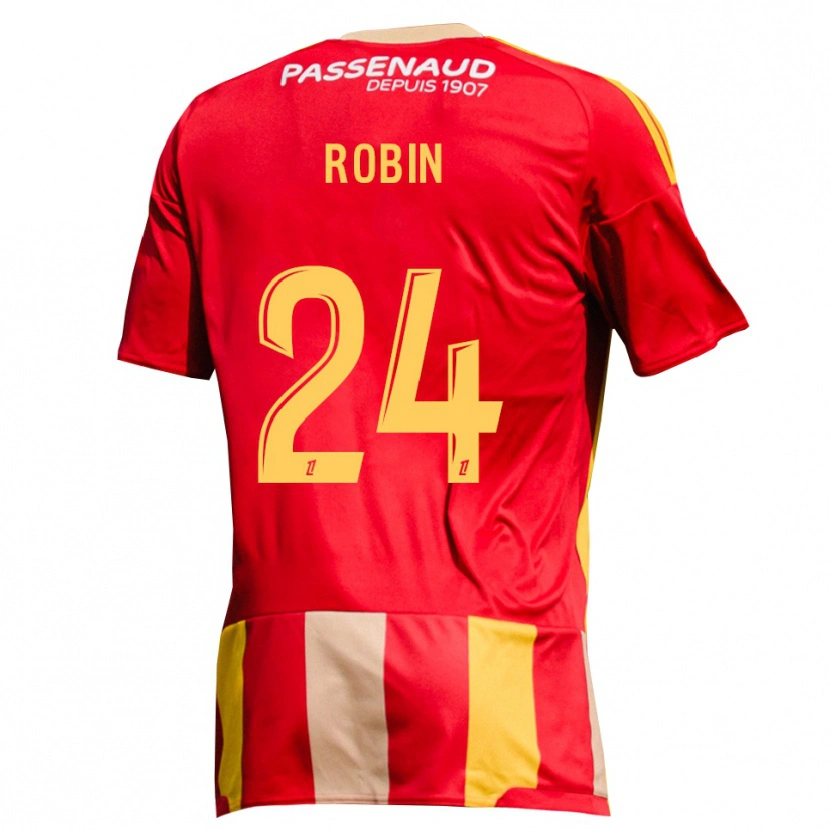 Danxen Kinder Milan Robin #24 Rot Gelb Grün Heimtrikot Trikot 2026/27 T-Shirt