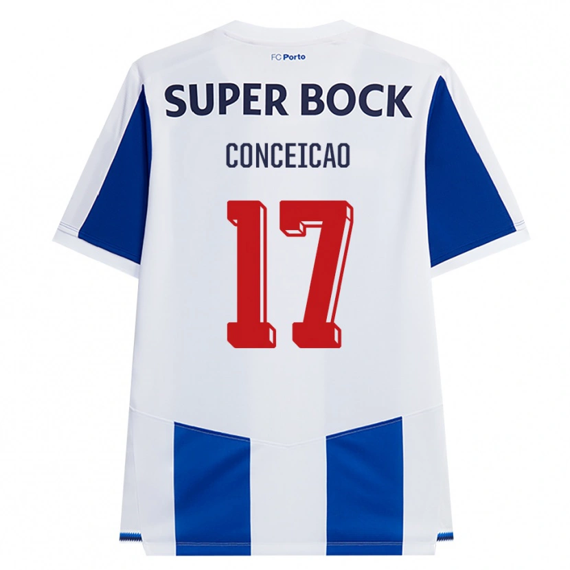 Danxen Kinder Rodrigo Conceicao #17 Blau Weiß Rot Heimtrikot Trikot 2026/27 T-Shirt