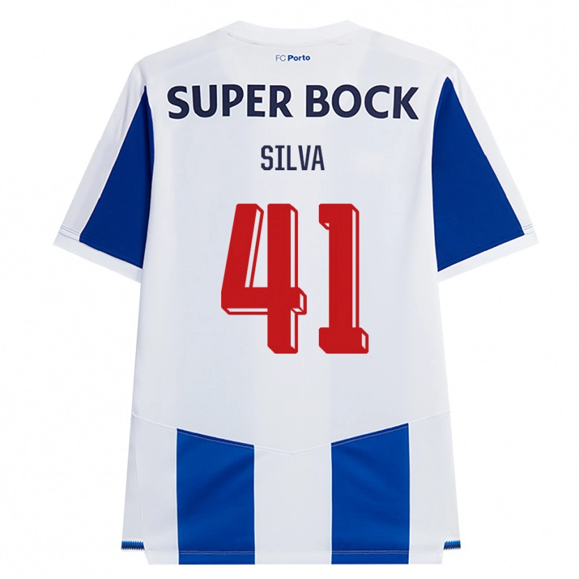 Danxen Kinder Gonçalo Silva #41 Blau Weiß Rot Heimtrikot Trikot 2026/27 T-Shirt