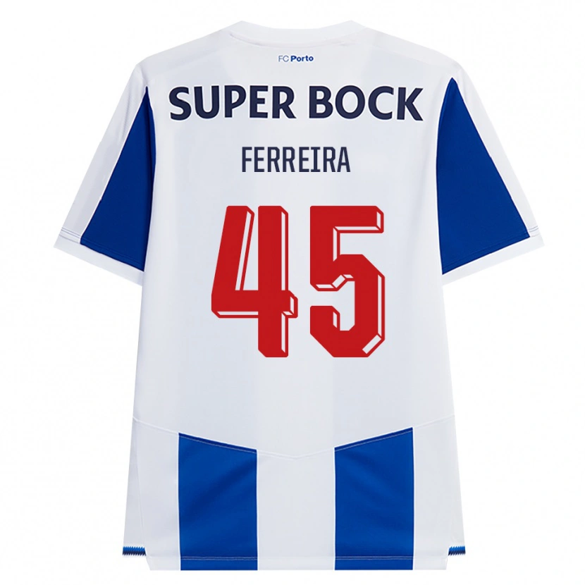 Danxen Kinder Tiago Ferreira #45 Blau Weiß Rot Heimtrikot Trikot 2026/27 T-Shirt