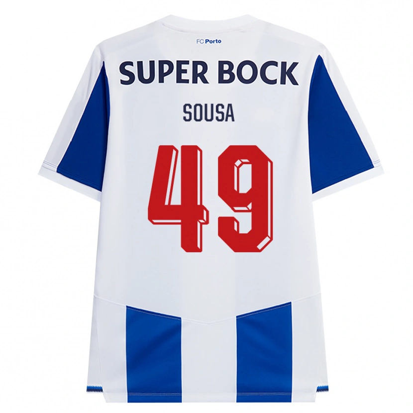 Danxen Kinder Gonçalo Sousa #49 Blau Weiß Rot Heimtrikot Trikot 2026/27 T-Shirt