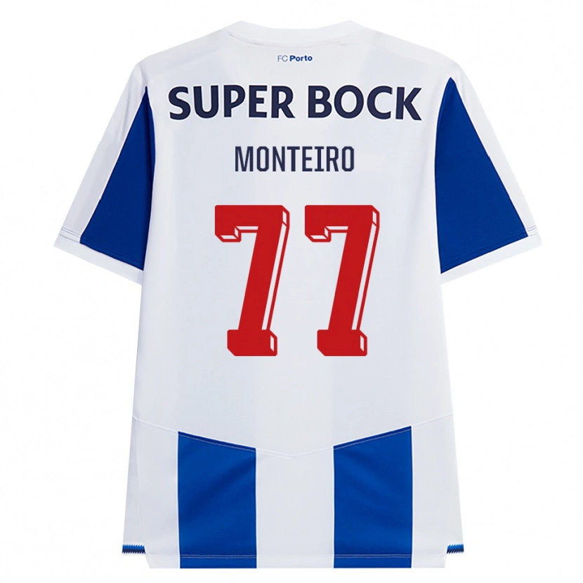 Danxen Kinder Rui Monteiro #77 Blau Weiß Rot Heimtrikot Trikot 2026/27 T-Shirt