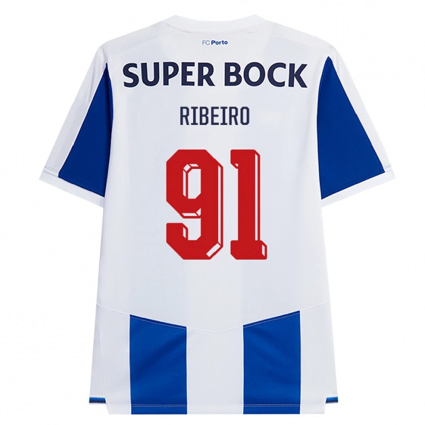 Danxen Kinder Gonçalo Ribeiro #91 Blau Weiß Rot Heimtrikot Trikot 2026/27 T-Shirt