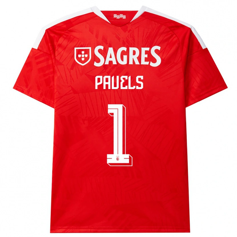 Danxen Kinder Lena Pauels #1 Rot Weiß Gelb Heimtrikot Trikot 2026/27 T-Shirt