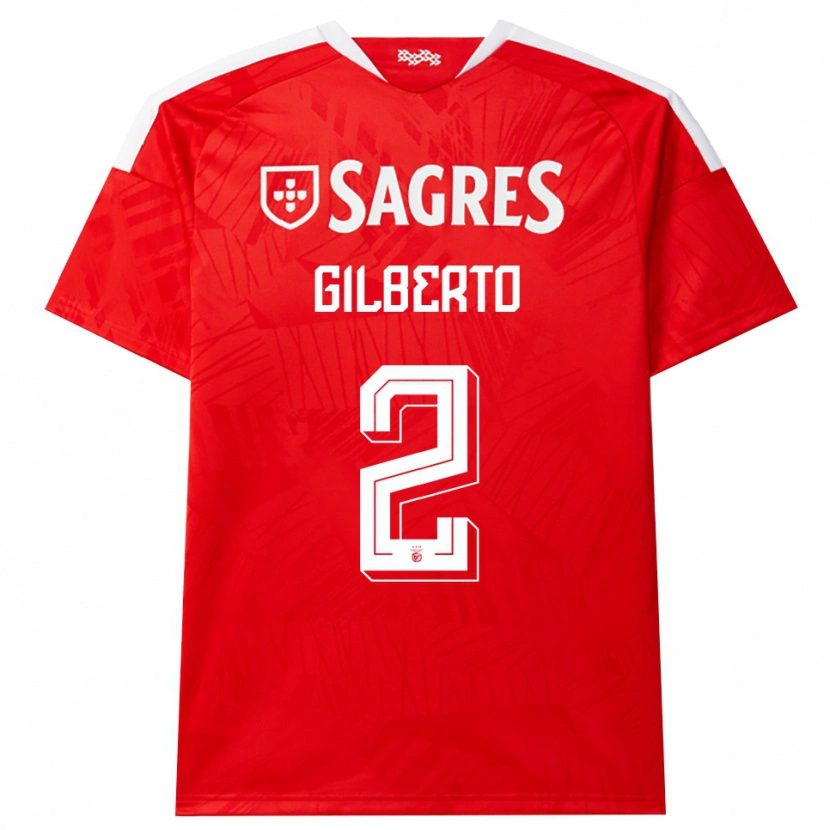 Danxen Kinder Gilberto #2 Rot Weiß Gelb Heimtrikot Trikot 2026/27 T-Shirt