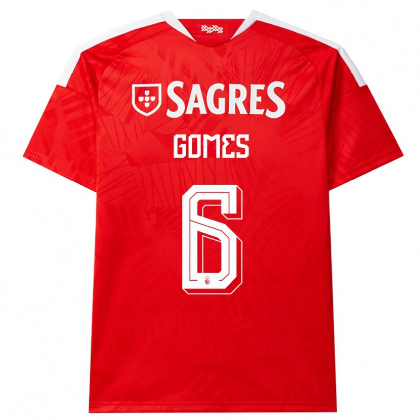 Danxen Kinder Hugo Gomes #6 Rot Weiß Gelb Heimtrikot Trikot 2026/27 T-Shirt