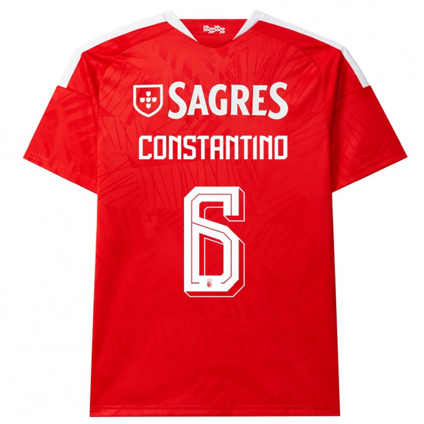 Danxen Kinder Simão Constantino #6 Rot Weiß Gelb Heimtrikot Trikot 2026/27 T-Shirt