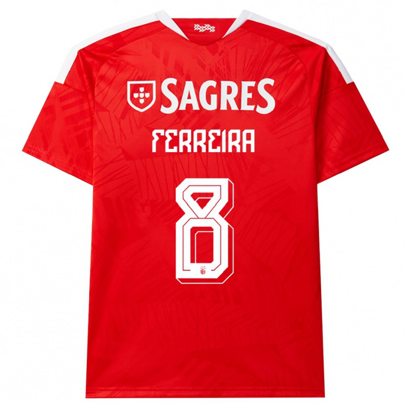Danxen Kinder Isaac Ferreira #8 Rot Weiß Gelb Heimtrikot Trikot 2026/27 T-Shirt