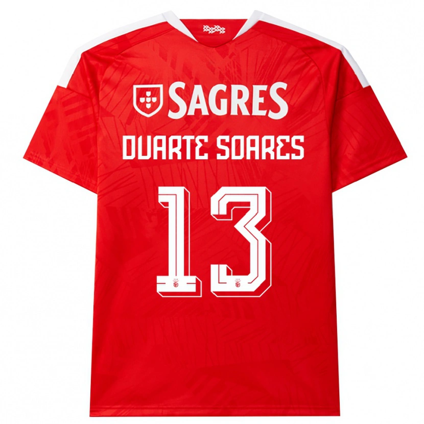 Danxen Kinder Duarte Soares #13 Rot Weiß Gelb Heimtrikot Trikot 2026/27 T-Shirt