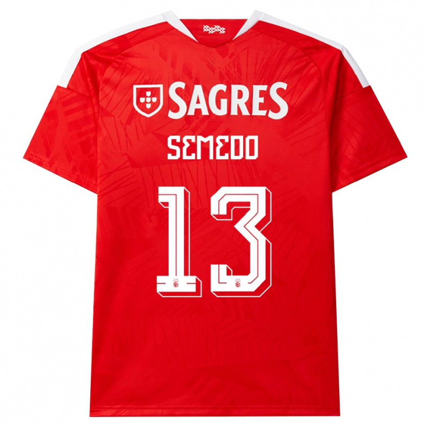 Danxen Kinder Benjamim Semedo #13 Rot Weiß Gelb Heimtrikot Trikot 2026/27 T-Shirt