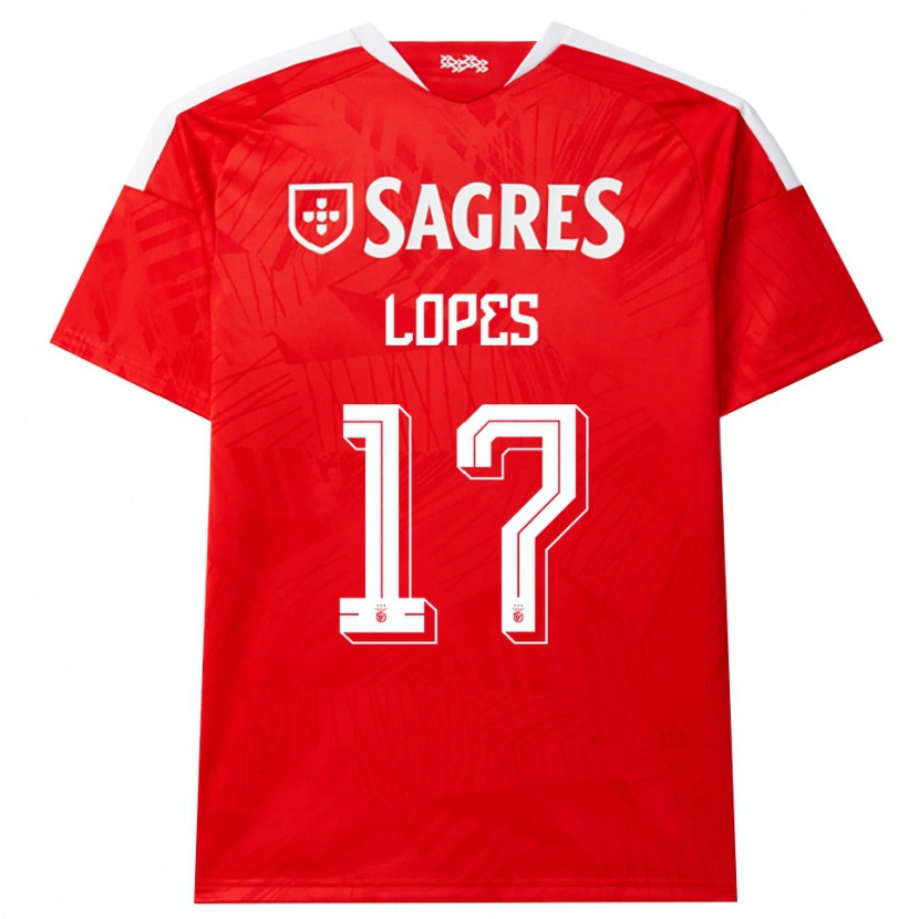 Danxen Kinder Simão Lopes #17 Rot Weiß Gelb Heimtrikot Trikot 2026/27 T-Shirt